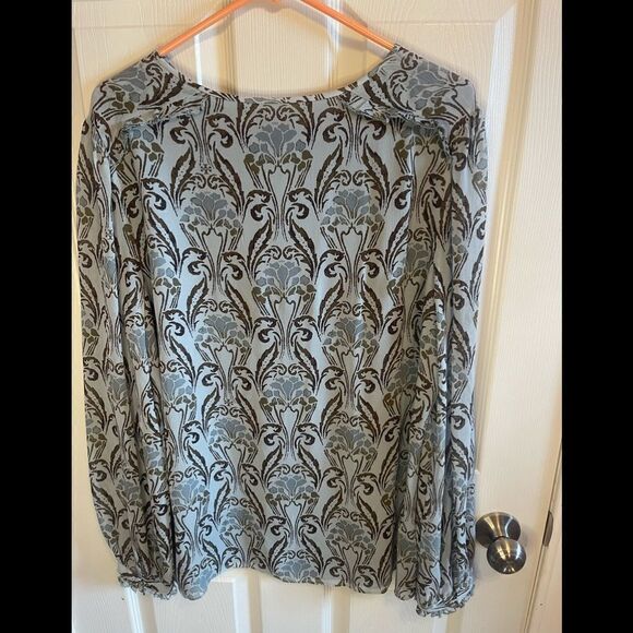 Tory Burch silk blouse sz 14 - Picture 2 of 9